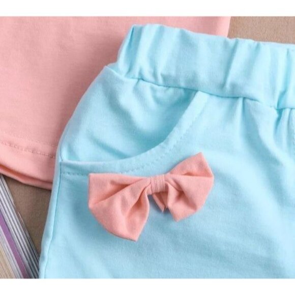 Disney Minnie Mouse Pink Tank Top & Blue Shorts Set 6-9 Months - Picture 4 of 4